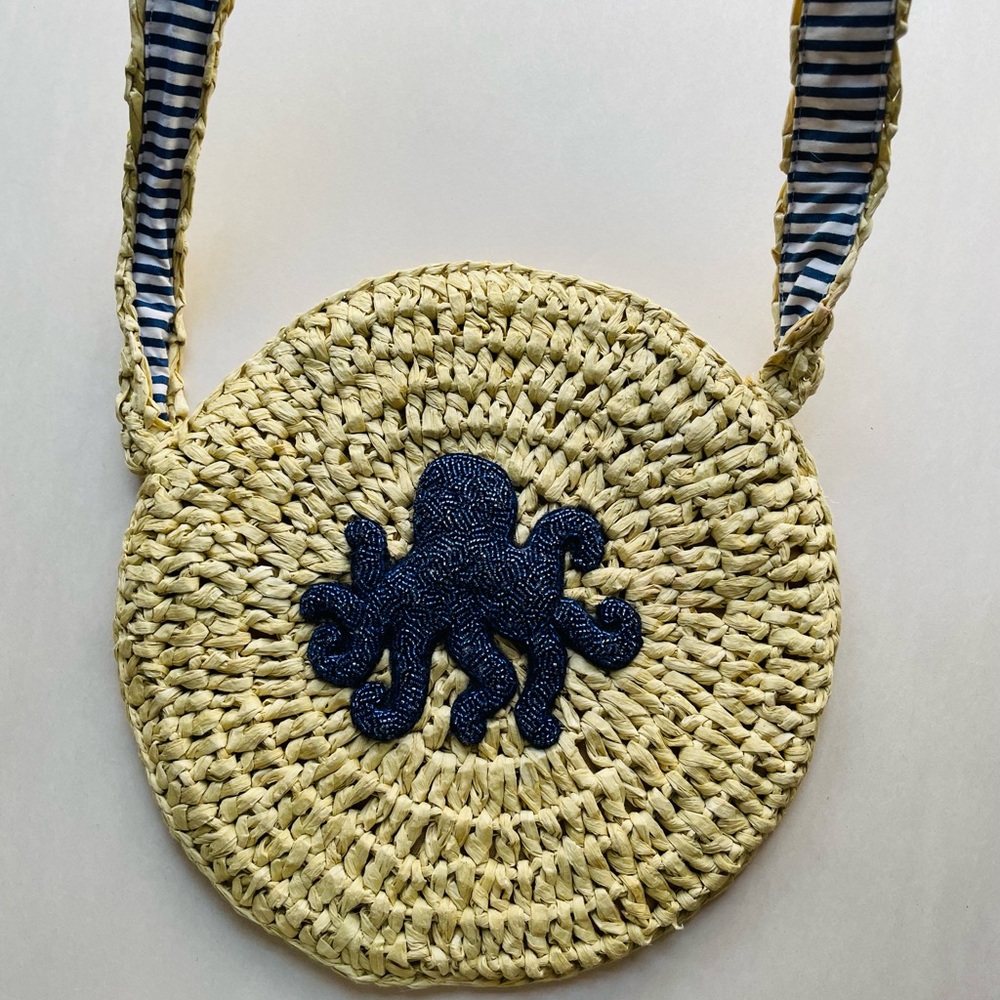 Roller Rabbit Lango Raffia Round Crossbody Bag - Picture 3 of 9